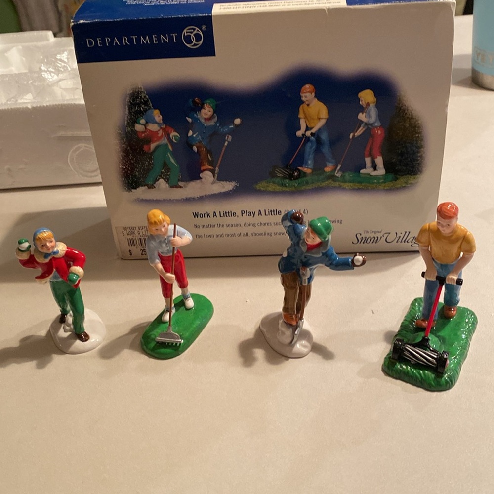 REDUCED!! The Original Snow Village “ Work A Little Play A Little” Department 56